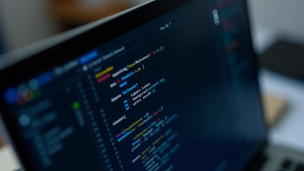 Editor di codice che mostra HTML semantico con tag come nav, article, section, footer correttamente utilizzati