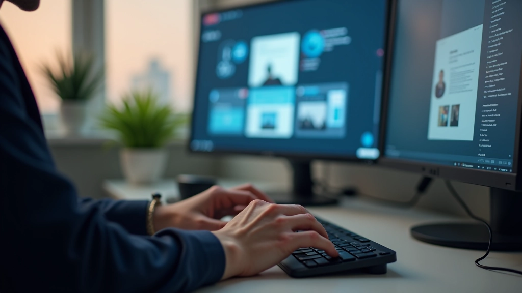 Persona che naviga un sito web utilizzando la tastiera